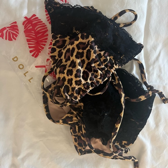 Doll Swimwear- Leopard & Black Lace Bikini - Picture 3 of 3